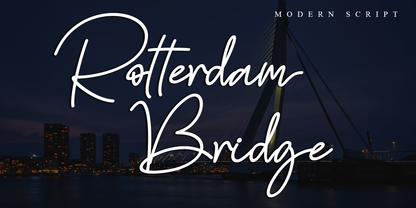 Ejemplo de fuente Rotterdam Bridge